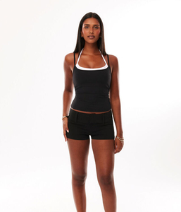 Shorts Casuales Versátiles de Cintura Alta en Color Sólido para Mujer, Moda Primavera Verano - Product Image 6