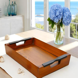 Plateau de service durable avec poignées en bois de manguier pour collations, thé ou aliments sur comptoir de cuisine, table à manger ou présentoir de restaurant - Product Image 5