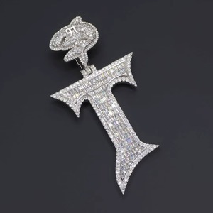 Colgante Personalizado de Hip Hop para Hombre, con Nombre de Rapero, Totalmente Cubierto de Moissanita, Plata 925, Pasa el Test de Diamantes - Product Image 5