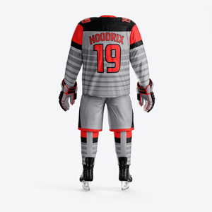 Uniforme de Hockey sobre Hielo Personalizado, Sublimado, Transpirable, Elástico, Reversible, para Práctica, Conjunto para Adultos, Directo de Fábrica - Product Image 3