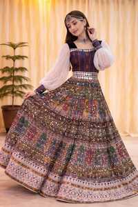 Vestidos Tradicionales Afganos Kuchi de Alta Calidad con Trabajo de Espejo Vintage, Transpirables, Tallas Grandes, Casuales, para Bodas y Fiestas, Vestido Afgano - Product Image 4