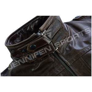 Chaqueta de Motociclista de Cuero para Hombre, Chaqueta de Motociclista con Protección Blindada CE, Chaqueta de Carreras, Servicio OEM - Product Image 4