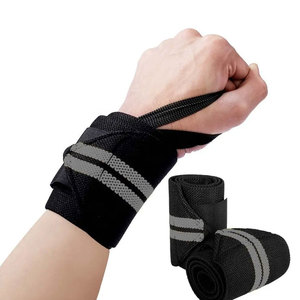 Support de poignet personnalisé en gros pour la musculation et la boxe, en coton/néoprène, avec fermeture à lacets réglable - Product Image 4
