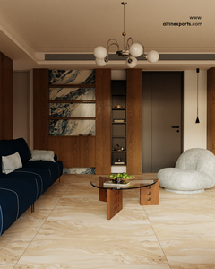 Azulejos de porcelana vitrificada esmaltada premium de 600x1200 mm, color beige Bohemia - Acabado mate, grado A A A+, 60x120 cm, para paredes y suelos. - Product Image 3