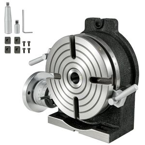Tavola Rotante di Precisione 3MT HV8 da 8 Pollici per Fresatura, Foratura e Barenatura, Orizzontale e Verticale, con Lettura Vernier e Componenti Centrali del Ingranaggio - Product Image 1