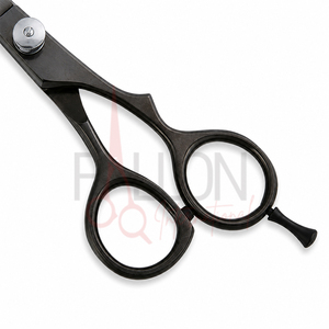 Ciseaux de barbier professionnels, ciseaux de coupe de cheveux en acier inoxydable noir, ciseaux de salon, ciseaux de coiffure - Product Image 4
