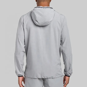 Windproof Windbreaker Breathable Hooded Rain <b>Jacket</b> Custom 100% Polyester Outdoor Waterproof Hiking <b>Jacket</b> <b>Man</b> Running Wear - Product Image 4