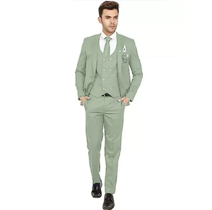 Nouveauté 2026 : Costumes d'affaires plats à simple boutonnage pour hommes, grande taille, sur mesure, respirants et infroissables, fabriqués en usine, dernier design, vente en gros - Product Image 3