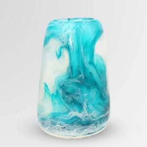 Macetas y jarrones de resina epoxi con patrones en espiral a precio de fábrica para decoración de interiores, decoración del hogar, regalo de boda - Product Image 1