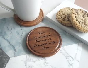 Personalised <b>Wooden</b> Round Coaster Heat Resistant <b>Wooden</b> <b>Square</b> Tea Coasters Dining Table Living Room By Universal Overseas INDIA - Product Image 1