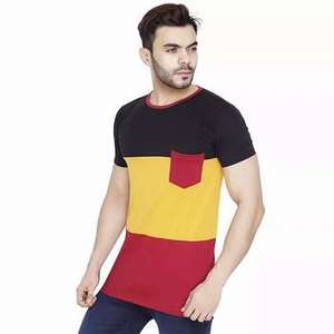 Men's <b>Raglan</b> Sleeve T-Shirt Regular Fit O-Neck Knitted Casual Solid Color 100% Cotton Canvas Front Logo Breathable VYRRA - Product Image 2