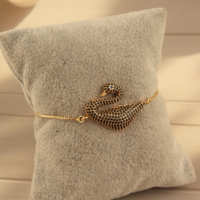 Luxus Black Swan verstellbares Armband Animal Charm Statement Schmuck für Frauen