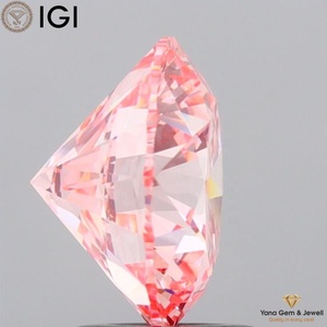 เพชรทรงกลม พร้อมใบรับรอง IGI น้ำหนัก 2.51 กะรัต เพชร CVD ผลิตในห้องปฏิบัติการ สีชมพูสดใสแฟนซี ขนาด 8.64 มม. ความสะอาดระดับ VVS2 สำหรับทำเครื่องประดับ - Product Image 3