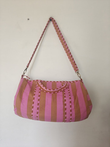 Handmade Striped Quilted Eco-friendly Cotton Gym Duffle <b>Bag</b> Organic Cotton Polyester Lining Adjustable Strap 20-<b>30L</b> Capacity - Product Image 2