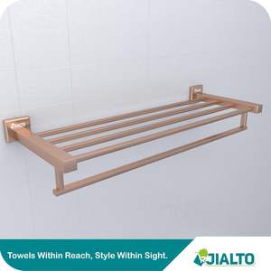 ราวแขวนผ้าเช็ดตัวสแตนเลสแบบพับได้ขนาด 24 นิ้วสำหรับห้องน้ำ ที่แขวนผ้าเช็ดตัวประหยัดพื้นที่ อุปกรณ์ห้องน้ำที่ทนทานและมีสไตล์ - Product Image 2