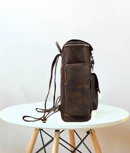 High Quality Waterproof <b>Leather</b> <b>Backpack</b> Vintage Anti-Theft <b>Laptop</b> Rucksack Genuine <b>Leather</b> Pack LBP-0319 - Product Image 5