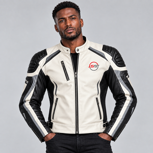 Veste de moto haut de gamme avec une coupe confortable, un tissu respirant, une construction durable et un design protecteur - Product Image 1