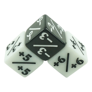 White Resin <b>Dice</b> With Black Circular Pips Cube Shape For Gaming Or Decor - Product Image 4