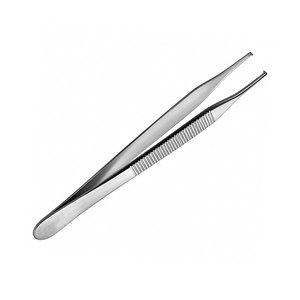 Pinzas Adson de Acero Inoxidable de Grado Quirúrgico, 12 cm (4.75 pulgadas), Rectas Finas, 1x2 Dientes, Pinzas de Disección, Fabricante Pakistán - Product Image 2