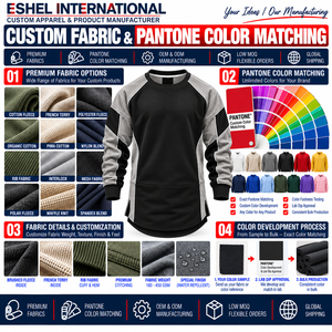 เสื้อสเวตเชิ้ตทรงยาวแบบ Color Block ผ้าคอตตอนผสมอีลาสเทน โรงงานผลิตเสื้อผ้า OEM สำหรับแบรนด์แฟชั่นและคำสั่งซื้อขายส่ง - Product Image 6