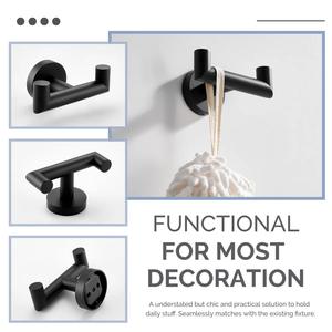 Gancho Doble Metálico Ahorrador de Espacio, Soporte de Almacenamiento para Toallas y Abrigos con Gran Capacidad de Carga - Product Image 3