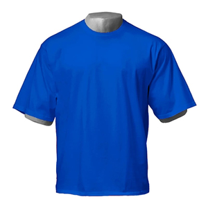 T-shirt de sport oversize à manches courtes pour homme, idéal pour le cardio et la musculation, respirant, séchage rapide, 100 % coton - Product Image 3
