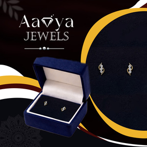 Pendientes de Diamantes Cultivados en Laboratorio de 0.21Ct, Nueva Colección, 6 Piedras, Corte Brillante, Oro Sólido de 9K, Lujo Diario para Mujer, Certificados por HRD - Product Image 3