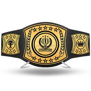 Ceinture de championnat avec logo personnalisé, plaques en laiton alliage 3 mm, ceinture de titre pour la lutte et la boxe - Product Image 1