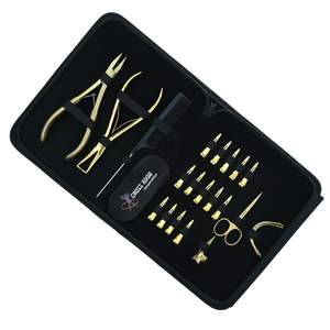 Kit de pinces pour extensions de cheveux comprenant une pince à micro-perles, une pince à démonter les perles, un peigne à queue de rat et des pinces de coiffure professionnelles - Product Image 1