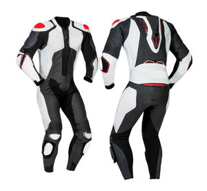 Traje de Motociclismo de Una Pieza Unisex, Manga Larga, Cuero, Resistente al Viento, Transpirable, con Bloques de Color, Protección Nivel 2 CE, para Todas las Estaciones - Product Image 1