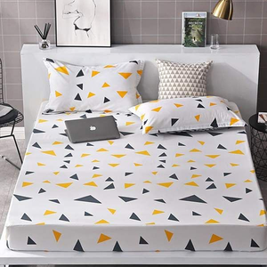 Parure de lit de luxe 4 pièces en polyester/coton mélangé imprimé, qualité A, 200 fils, écologique, tailles Queen et King, fabriquée au Pakistan - Product Image 3