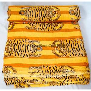 Tissu 100% Coton Imprimé au Bloc, Écologique, Respirant, Séchage Rapide, Léger, Tissu Croisé du Rajasthan pour Vêtements Femme et Fille - Product Image 3