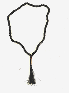 Cuentas de Oración de Cuerno de Búfalo: Mala de Meditación de 108 Cuentas con Borla Borgoña - Product Image 3