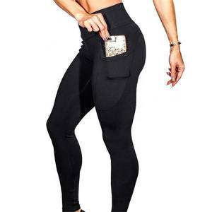 Pantalon de yoga multipoches pour femme, legging de sport anti-transparence, taille haute avec poches latérales superposées, collant athlétique, pantalon d'entraînement - Product Image 2