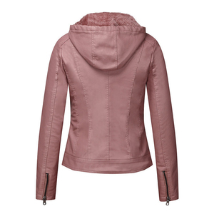 Veste en cuir pour femme, texture douce, manteau décontracté tendance, manches longues, qualité supérieure, fabrication OEM ODM sur mesure, vente en gros - Product Image 2