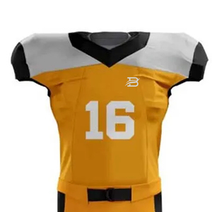 Vêtements de sport actifs durables en matériau premium, coupe athlétique, uniforme de football américain, maillot avec numéro 16 et pantalon - Product Image 3