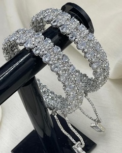 Wholesale Indian Bollywood Fashion Style Pearl <b>Beaded</b> Stone Kundan Wedding Bridal Bangles Fashion Jewelery Sets - Product Image 5