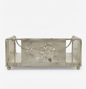 Elegante Porta Servilletas Metálico con Acabado Plateado, Perfecto para Restaurantes, Resorts y Decoración de Mesas y Encimeras de Oficina - Product Image 2