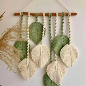 Tapiz de Pared de Macramé con Yute y Madera de Pino con Estante |   Decoración Bohemia Hecha a Mano para el Hogar - Product Image 6
