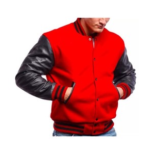 Blousons universitaires pour hommes en laine d'hiver personnalisés de haute qualité, style Letterman, col montant, broderie respirante - Product Image 5