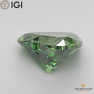 Diamant de laboratoire CVD 1,00 CARAT Couleur Vert Intense Fantaisie Pureté VS1 Coupe Cœur avec Certificat IGI pour une Qualité Supérieure - Product Image 4