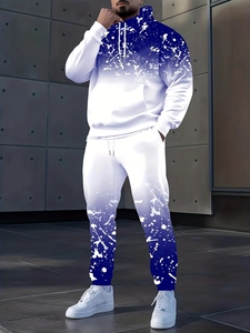 Hoodie with Custom Embroidered Logo Lined Loose Fit Autumn Men's Sweatshirt & <b>Sweater</b> <b>Set</b> - Product Image 5