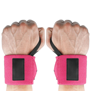สายรัดข้อมือยกน้ำหนักแบบกำหนดเองพร้อมโลโก้ OEM สำหรับผู้ชายและผู้หญิง, สายรัดข้อมือแบบยืดหยุ่นปรับได้สำหรับงานหนักพร้อมห่วงนิ้วโป้งสำหรับออกกำลังกาย - Product Image 1