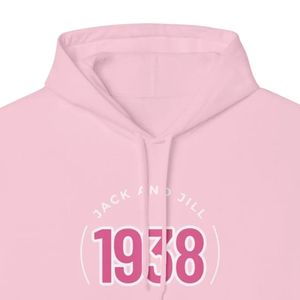 Sudadera con Capucha Unisex Rosa 1938 Bordada, Manga Larga, Bolsillo Canguro, Capucha con Cordón, Sudadera Informal de Forro Polar, Ropa Personalizada - Product Image 2
