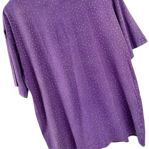 T-shirt pour femmes, été, paillettes, strass, diamants, 100% coton, col rond, décontracté, écologique, respirant, manches courtes, tendance - Product Image 5