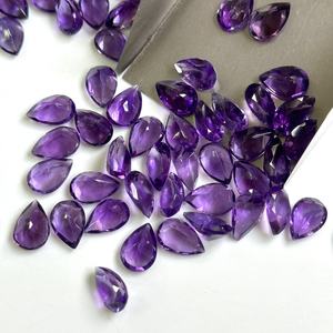 พลอยอะมีทิสต์สีม่วงคุณภาพสูง ขนาด 7x9 มม. รูปทรงลูกแพร์ เจียระไนแบบเหลี่ยม สำหรับทำเครื่องประดับ พลอยอะมีทิสต์ธรรมชาติขนาดมาตรฐาน ขายส่ง - Product Image 6