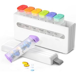 Grande Organizzatore Settimanale di Pillole AM/PM, Portapillole Giornaliero per Vitamine, Oli di Pesce e Integratori - Product Image 1