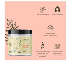 Tattvalogy Henna Powder (200g) Natural & Organic Henna <b>Leaf</b> Powder Prevents Dandruff Suitable for All Hair Types - Product Image 1