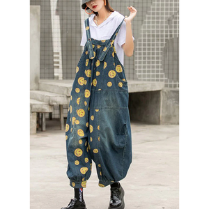 <b>Women</b>’s Loose Fit Denim <b>Dungarees</b> Adjustable Straps Soft Comfortable Casual Everyday Streetwear Fashion - Product Image 1