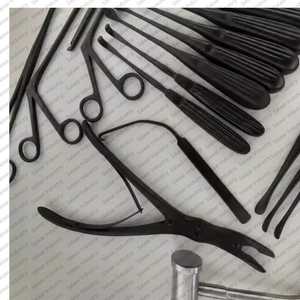 Ensemble de 35 instruments chirurgicaux orthopédiques en acier inoxydable allemand, revêtement noir, certifié CE - Product Image 3